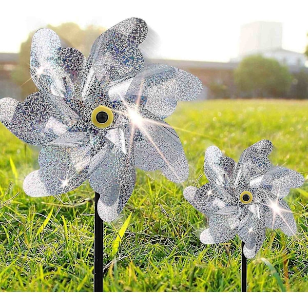 10-pack Reflekterande Vindsnurror för Trädgården, Glittervindsnurror, Skrämmer Fåglar & Djur - Perfekt{hh}