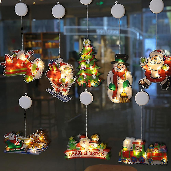 Jul 10 LED Silhuettlys Vindu Hjemmefest Hengende Dekor