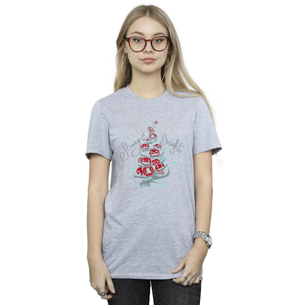 Disney Naisten/Naisten Painajainen Ennen Joulua Pelottava & Kirkas Puuvilla Boyfriend T-paita XL Urheilunharmaa Urheilunharmaa Sports Grey XL