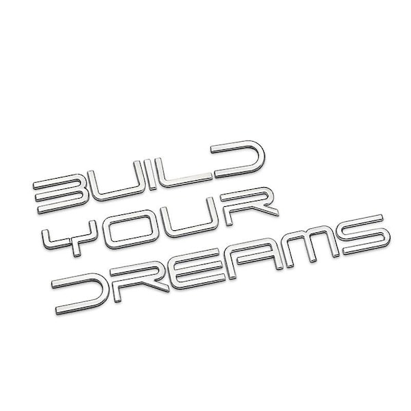 3D Metall Bygg Dina Drömmar Bokstav Emblem Bagagelucka Namnskylt Dekal Klistermärke För Byd Seal Atto 3 4 Han Song Yuan Qin Tang T3 F3