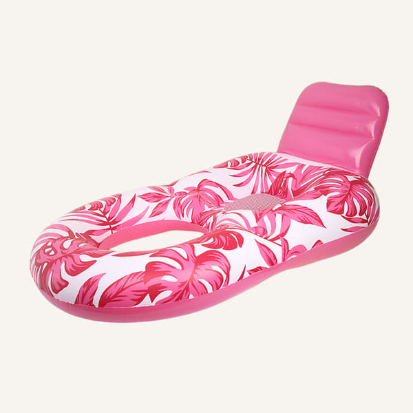 Populær lønneblad flytende seng, flytende stativ, hvilestol, Pink maple leaf floating rafts 140*90*70