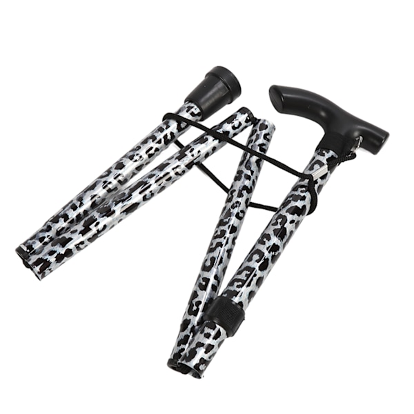 Fällbar promenadkäpp i aluminiumlegering, ergonomisk, utdragbar, 5 nivåer, hopfällbar käpp för äldre och funktionshindrade