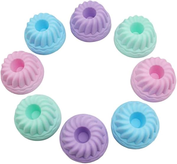 Silikon Bakeformer Gjenbrukbare Cupcake Kake Pudding Muffinsform 12-Dels Sett