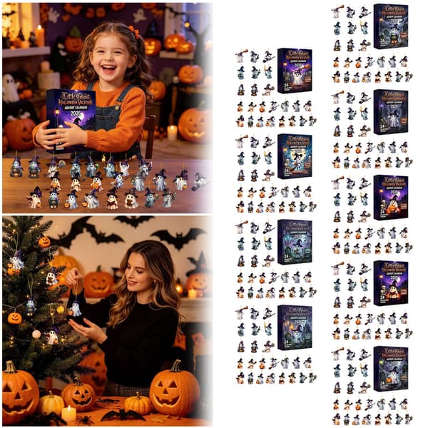 Halloween Nedtælling Spøgelse Akryl Flad Vedhæng til Rygsæk Festlig Blind Boks GJ883-01 Acrylic flat pendant