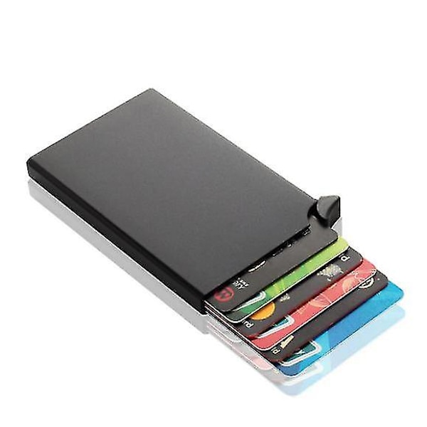 Korthållare Plånbok, Minimalistisk Slimmad Metall RFID-skydd Kontaktlös Kortskydd för Män {HH}