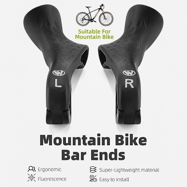 1 Par Landevei MTB Terrengsykkel Styrendeender 22.2mm Sykkel Styrendeender Nylon Styrende Ergonomisk Design Sykkeltilbehør{hh}