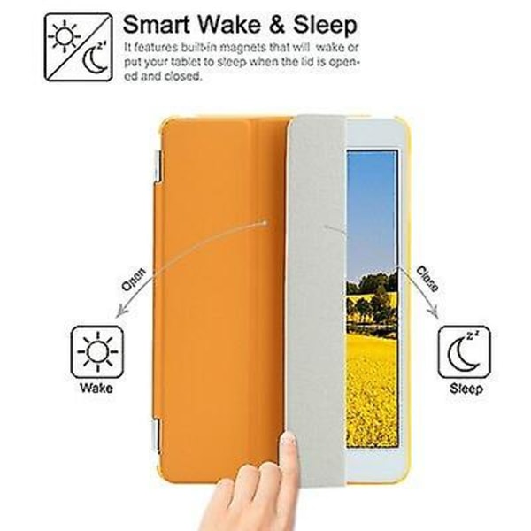 Smart Magnetiskt Fodral Auto Wake Sleep Skyddsfodral för iPad Air 1 Julorange