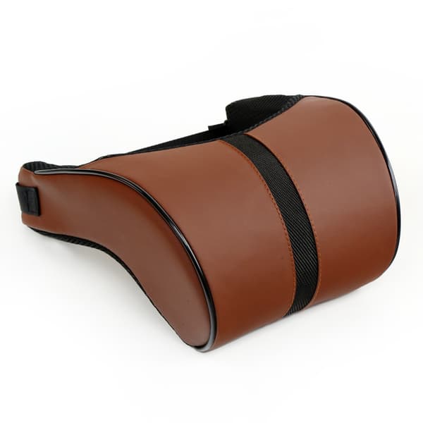 Bilnackstödskudde Memory Foam Nackkudde Universellt Läder Svankstöd Ryggstöd brown headrest