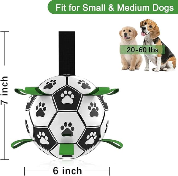 Hundelegetøj, Interaktive Hundefodbolde med Gribeflapper, Holdbare Hundebolde til Små og Mellemstore Hunde