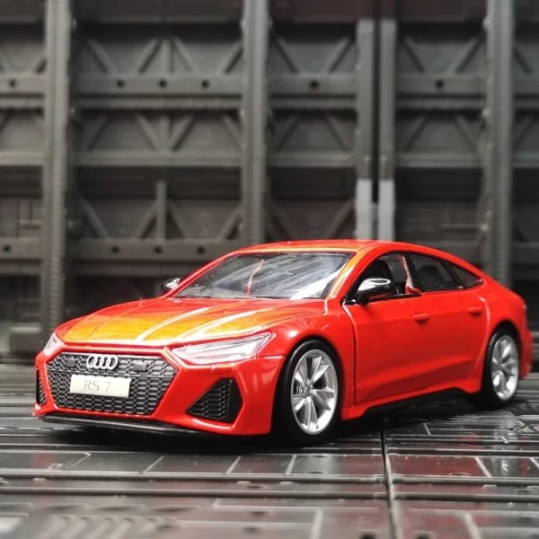 Audi RS7 Sportback 1:35 Støbt Bilmodel, Børnelegetøj, Lyd & Lys, Fødselsdagsgave - Køretøjslegetøj Sort