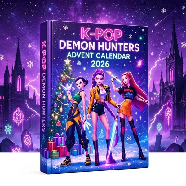 Devil Hunter Julekalender Nøglering Blind Boks Akryl Figur Pink Demon Hunter 26*18*3cm