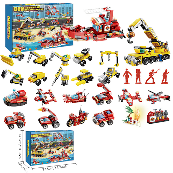 2023 Christmas calendar, 24 surprising fire truck toys