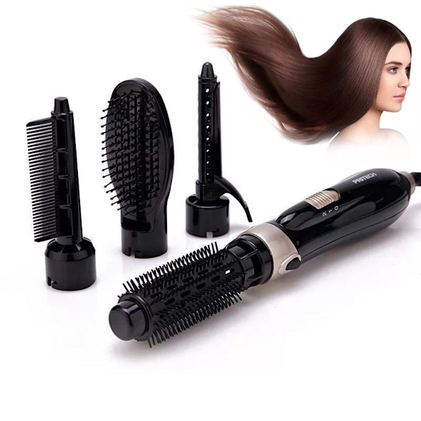 Babyliss roterende varmluftsbørste, fire-i-én, sort KLB