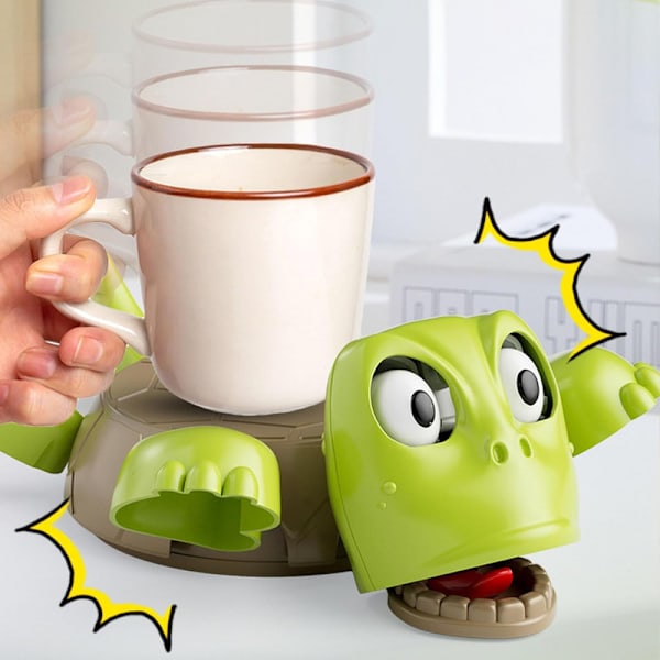 Kilpikonan juoma-alunen, 3D-tulostettu Hauska ja interaktiivinen ilme Green