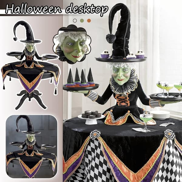 Halloween Heks Display Stativ Bakke Halloween Dekoration Harpiks Cra