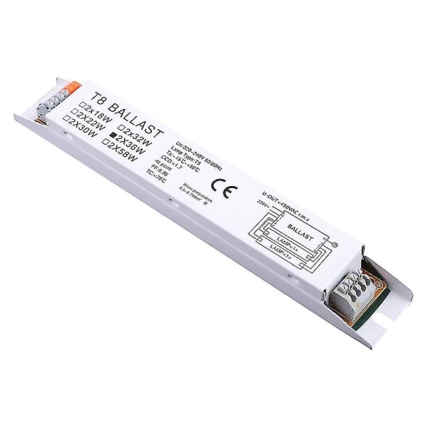 220-240V AC 2x36W Bredspänning T8 Elektronisk Förkopplingsdon Lysrörsarmatur