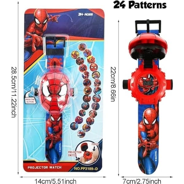 Kello, Spiderman 24 supersankarihahmoa Kello Iron Man Iron Man