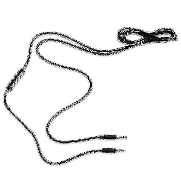 2 stk 1,5 m kabel for Sennheiser Momentum 2.0 med volumkontroll og mikrofon - Inline kabel - Svart