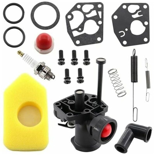 Förgasarkit för gräsklippare, regulatorfjäder 691859 692211, membran 795083 495770, Briggs & Stratton 499809 498809A 494406 och luftfilter 698369,