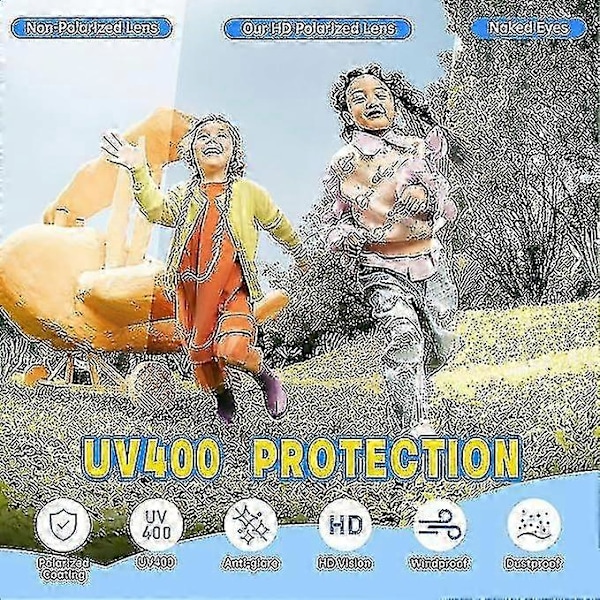 Polariserade cykelglasögon för barn, UV400-skydd justerbara vindtäta glasögon sport solglasögon för barn för pojkar och flickor{HH} C
