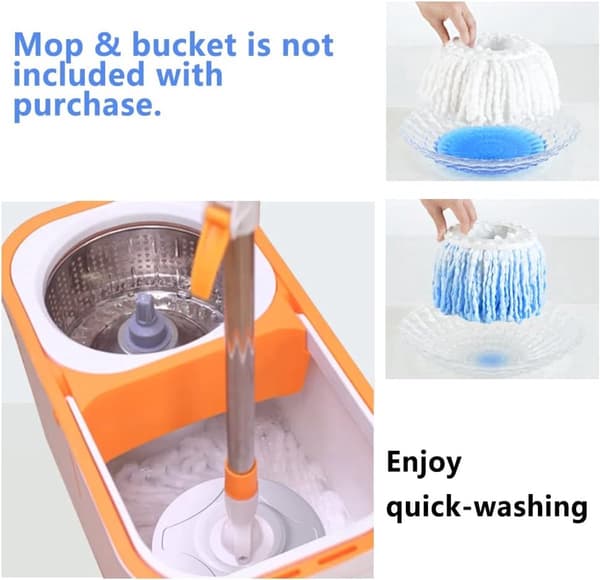 Ersättningshuvuden för mikrofibermopp - 6-pack universella för roterande moppar