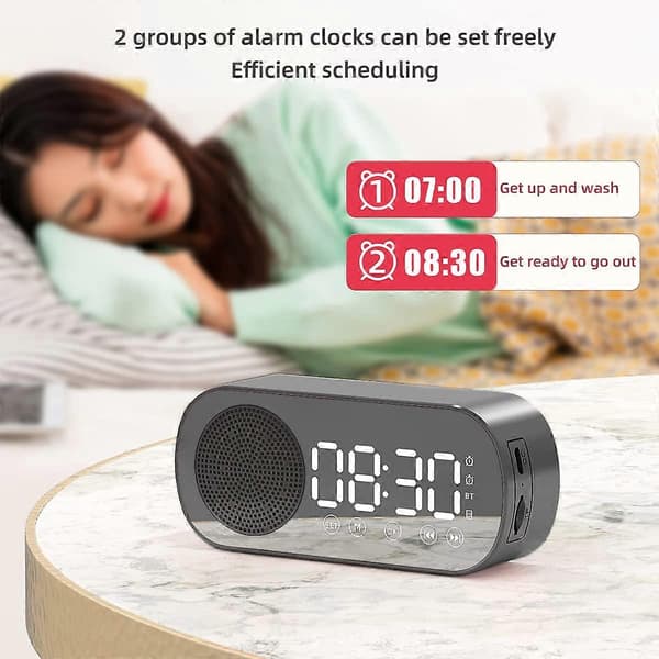 Digital Vekkerklokkeradio, Bluetooth HiFi-høyttaler FM-radio