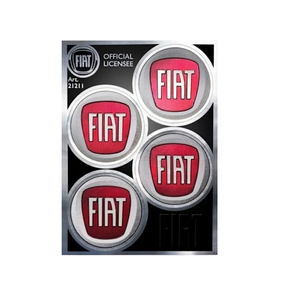 Autotarrat - Fiat - 4 logoa - Halkaisija 48 mm - Taulukko 94 x 131 mm - Erittäin kestävä