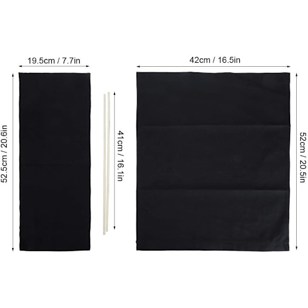 994338 Canvas Stolsöverdrag, 1 Set Regissörsstol Canvas Ersättningssits Tyg Heminredning Möbeltillbehör (Svart) Black