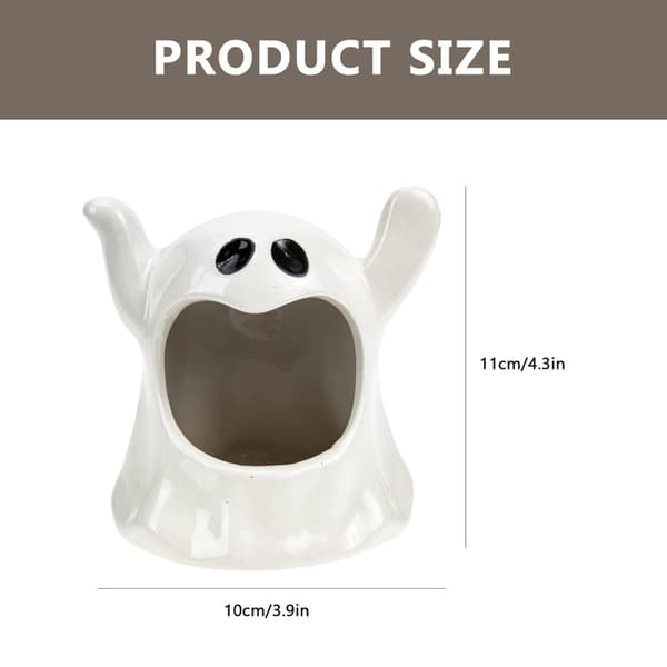 Halloween spøkelseslysestaker, spøkelseslysestaker dekorasjon keramikk Halloween lysestaker søte ønske spøkelseslysestaker egnet til bord ce