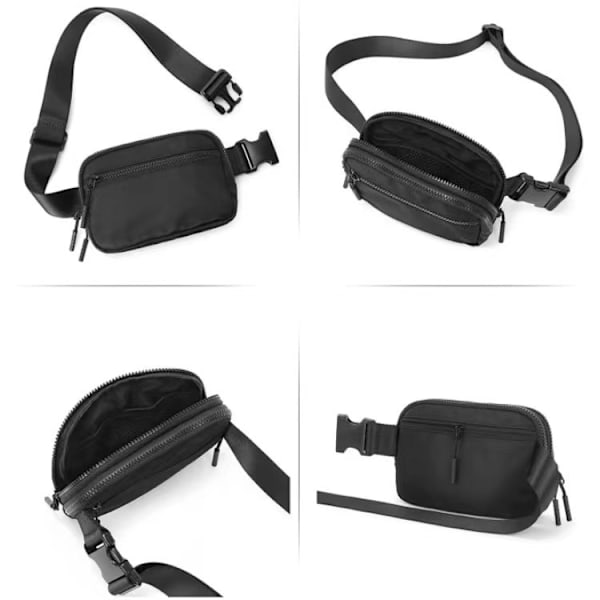 2L Bältesväska för Kvinnor Män, Crossbody Magväskor med Justerbar Rem Midjeväska för Träning Vandring Löpning Resor, Yale Blå