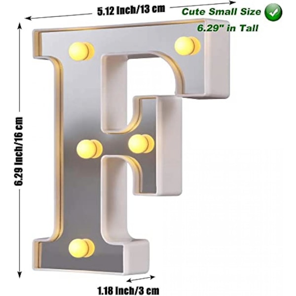 LED-bokstavslampor med markis 26 alfabet upplysta bokstäver skylt perfekt för nattlampa bröllop födelsedagsfest jullampa hem bar dekoration B09 F