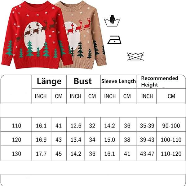Jul Tröja Barn Kläder Långärmad Tröja Stickad Tröja Kofta Jul Outfit Snö Overall Småbarn Baby Vår Rådjur Toppar för Vinter