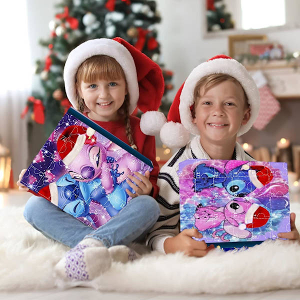 Adventskalender 2023 för barn & vuxna, 24 st tecknade leksaker ornament nedräkningskalender