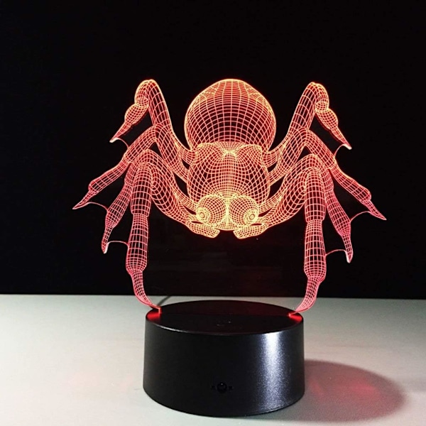WJ Sänglampa 3D Illusion LED-lampor 3D Nattlampa 3D Akryl Nattlampa Sovrum Säng Stereo LED Nattlampa Illusion LED Nattlampa Nattlampa