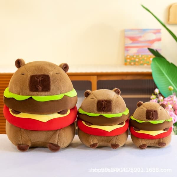 KZQ-Hamburger Capybara Kapibala Plysdukke 36CM 36cm