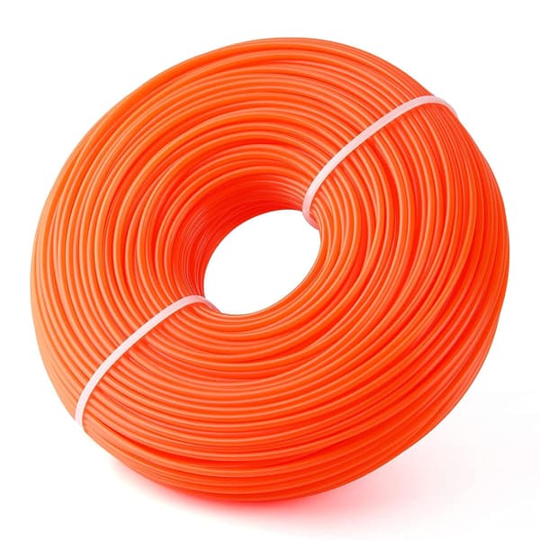 Avrundet Trimmertråd 2,4 mm x 30 m Oransje Gress Trimmer Snor Gressklipper Tilbehør 30 Meter
