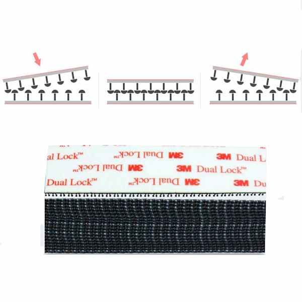 3M Adhesive 3550 Dual Lock Extra Stark Flexibel Snäppfäste
