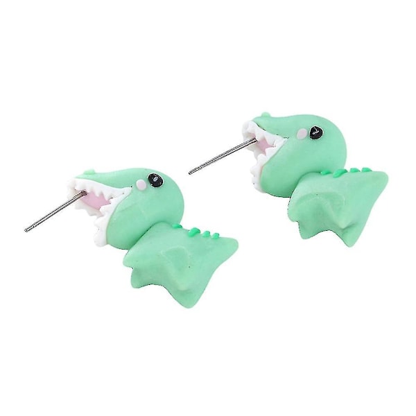 Sødt 3D Ler Dinosaur Øreringe Sæt med 3