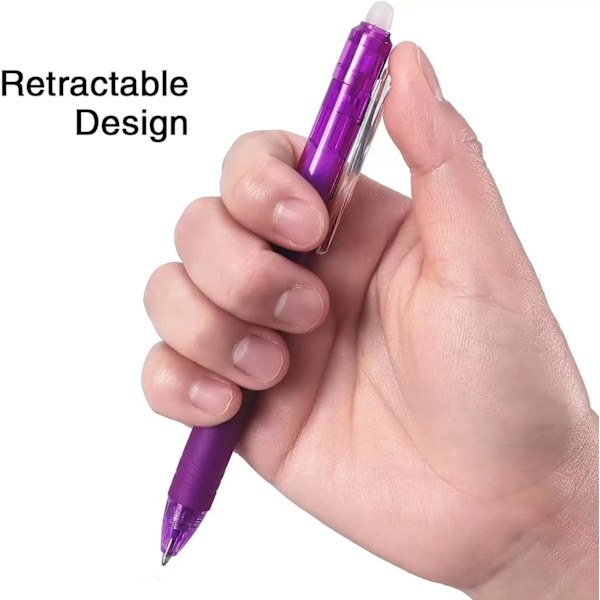 Viskelæderblækpenne, Viskeblækpenne med Gel - 8-pak Multicolor multicolor