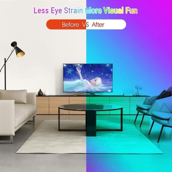 4M LED Strip - 120 RGB USB Light Strip - 24-Key Remote Control with 4 Modes - TV Backlight and Party Decoration - 16RGB