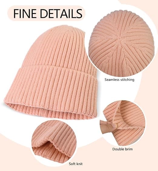 Varm strikket lue for menn kvinner barn vinter skull cap daglig klassisk hatt