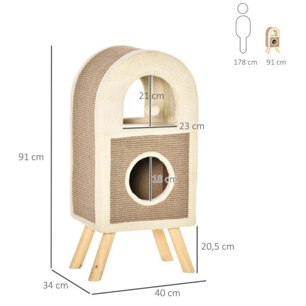 Rootz Skrapstolpe - Cat Cave - Cat Scratching Stolpe - Cat Climb