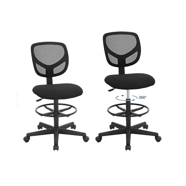 Rootz Swivel Chair - Kontorsstol - Mesh ryggstöd - Justerbar höjd - Säker lastkapacitet - 98,5 cm x 48 cm x 117,5 cm