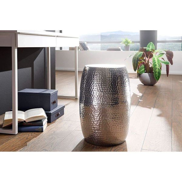Rootz sidebord - Alu sølv sofabord - 30 x 30 x 49,5 cm