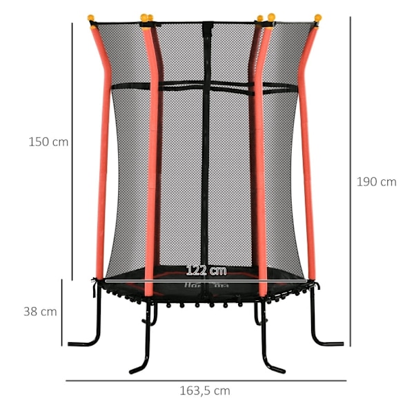 Rootz studsmatta för barn - Inomhusstudsmatta för barn - Säker studsmatta - Fun & Balance Training - Ø163,5 x 190H cm