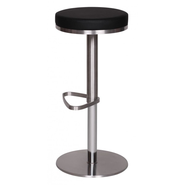 Rootz Durable M7 Barstol rostfri svart stol modern pall justerbar design barstol roterbar stabil