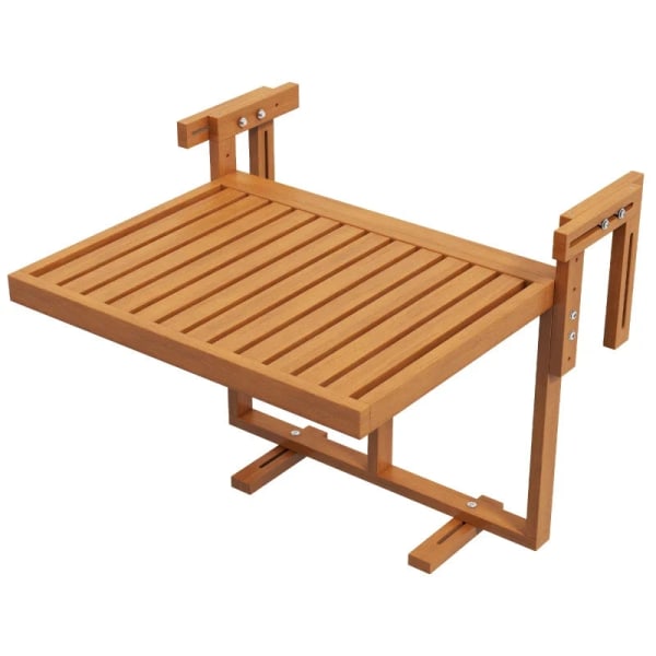 Rootz Hængebord - Højdejusterbart - Havebord - Vejrbestandigt - Udendørs klapbord - Fyrretræ - Teaktræ - 68W x 65D x 40,5 -55H cm