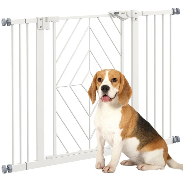 Rootz Dog Gate - Portaiden portti - Automaattinen sulkeutuminen - Säätöruuvi - Käyttö yhdellä kädellä - Turvaportti - Pyöreä kaksipuolinen teippi - Te