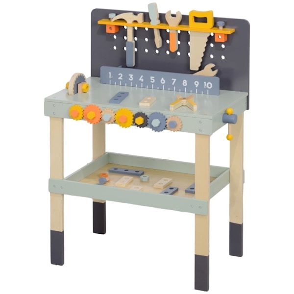 Rootz Workbench Lekset för barn - Verktygsbänk för barn - Rollspelset - Ökar finmotoriken - 58 cm x 31 cm x 77,5 cm