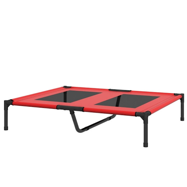 Rootz bærbar kæledyrsseng - Letvægtshundeseng - Højtstående kæledyrsseng - Oxford-stof - Meshbetræk - Let at rengøre - 92 cm x 76 cm x 18 cm